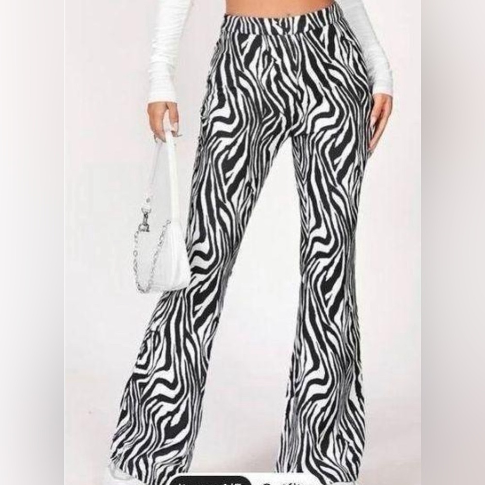 Shein Flared Zebra Pants